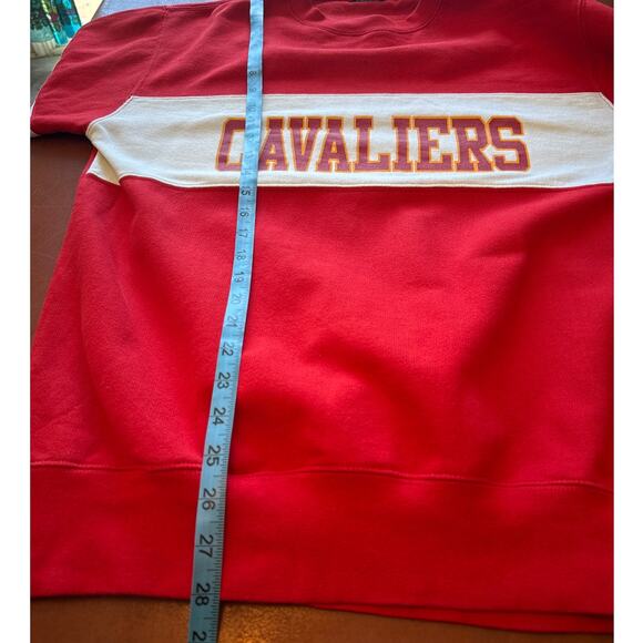 Vintage Cavaliers Fan Cloth Sweatshirt Red/White Stripe M RN156271 EUC - Picture 6 of 8